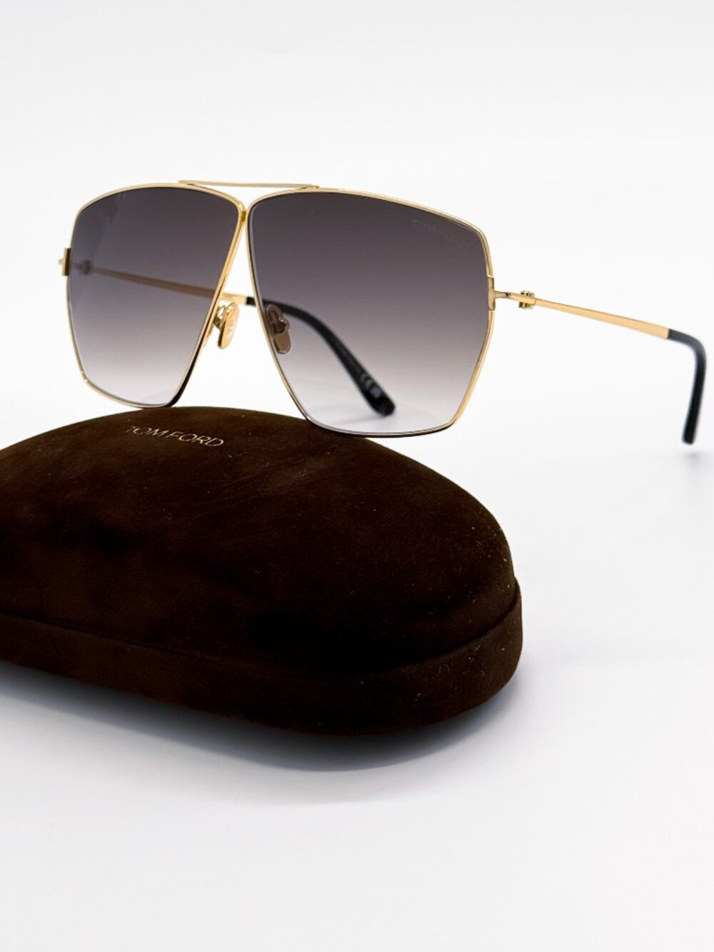 NEW TOM FORD STELLA TF1185 30B SUNGLASSES GOLD/BROWN UNISEX FT1185/S EYEWEAR